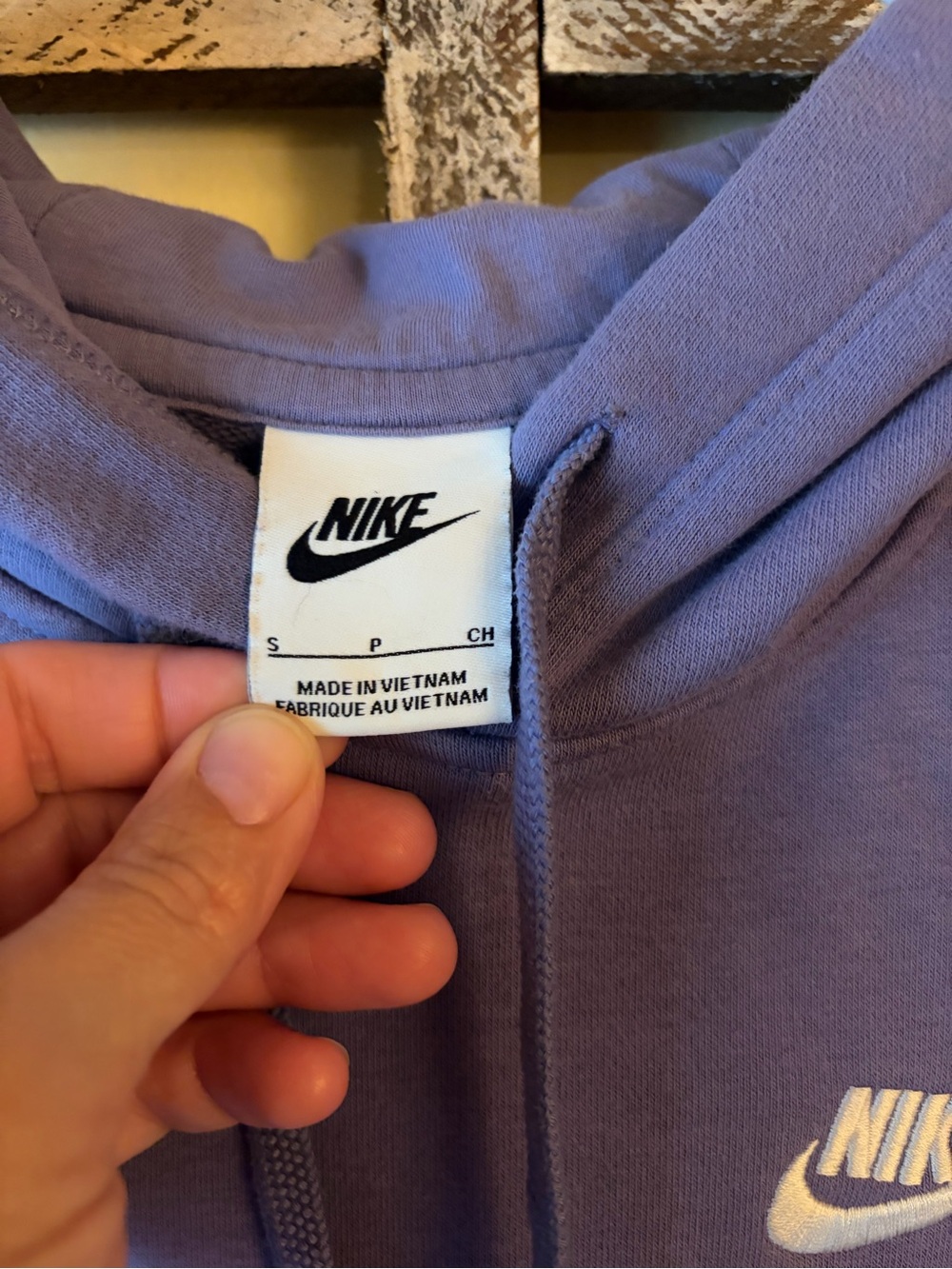 Nike Lavender Pullover Hoodie with White Swoosh - Picture 2 of 2